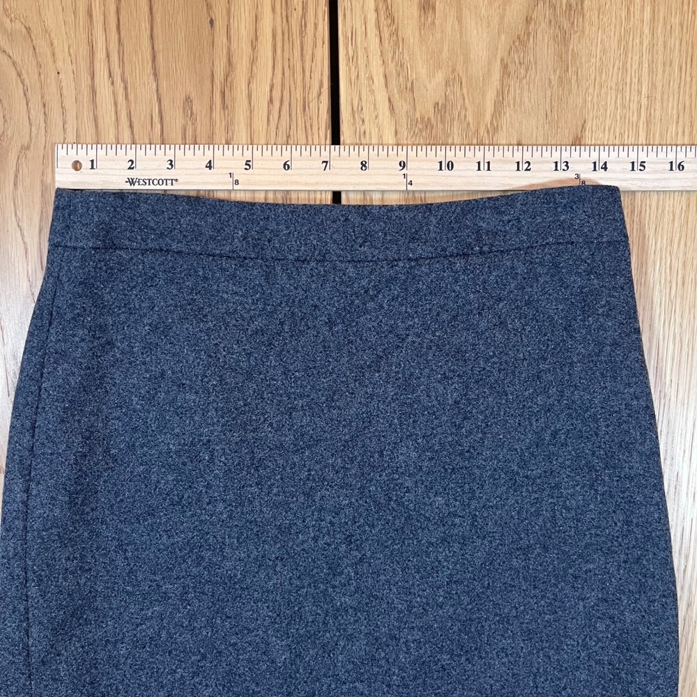J.Crew The Pencil Skirt Women Size 2 Grey Wool Blend Professional Workwear - Picture 7 of 9